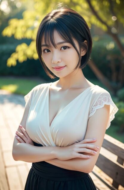 胸の前で腕組みしてる巨乳熟女の画像、AI画像07