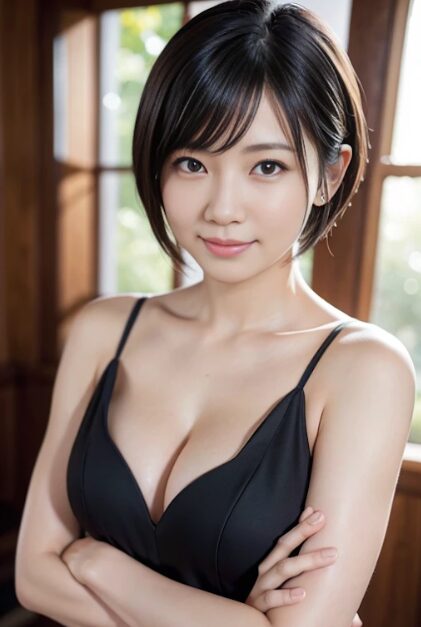 胸の前で腕組みしてる巨乳熟女の画像、AI画像13