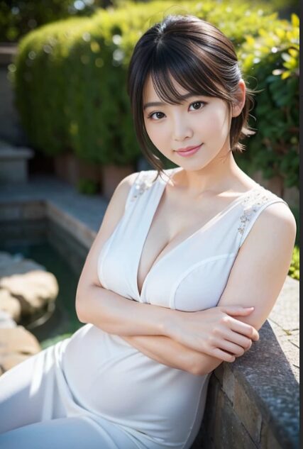胸の前で腕組みしてる巨乳熟女の画像、AI画像15
