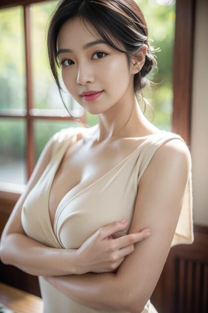胸の前で腕組みしてる巨乳熟女の画像、AI画像25