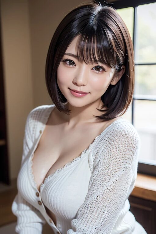 巨乳人妻にブラキャミを着てもらった【AI画像】36
