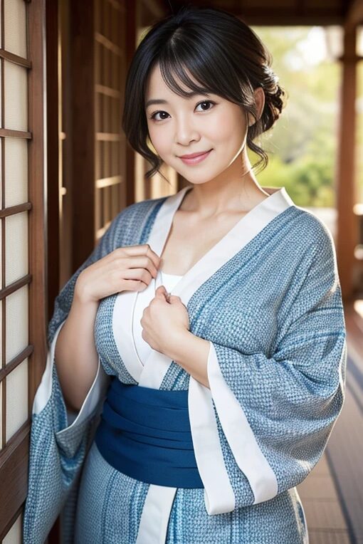 巨乳人妻に浴衣を着てもらった【AI画像】21