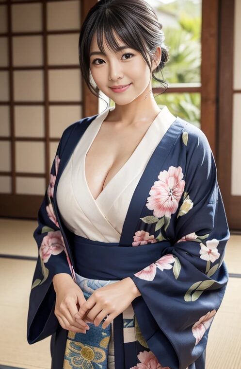 巨乳人妻に浴衣を着てもらった【AI画像】30