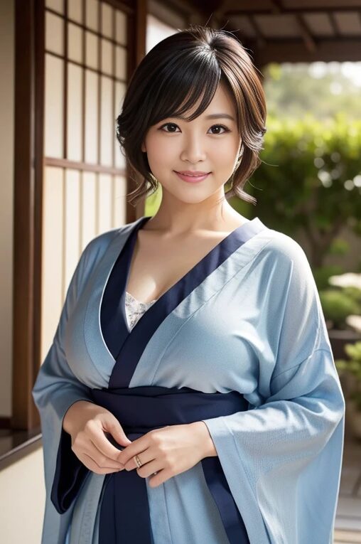 巨乳人妻に浴衣を着てもらった【AI画像】33
