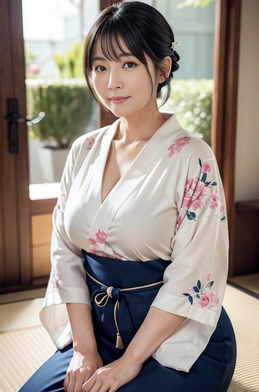 巨乳人妻に浴衣を着てもらった【AI画像】57
