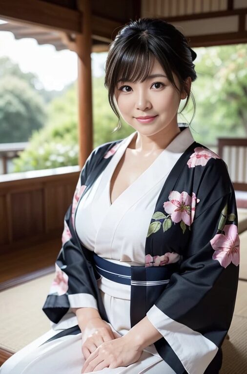 巨乳人妻に浴衣を着てもらった【AI画像】60
