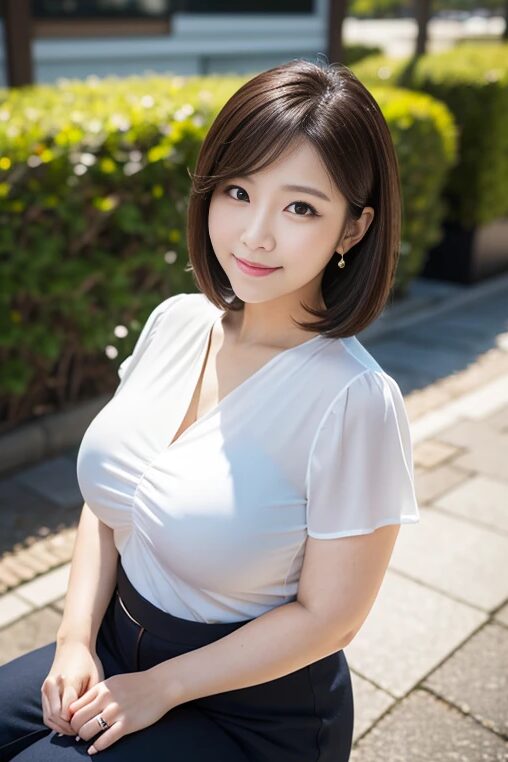 巨乳美人人妻とデートしてみた【AI画像】52