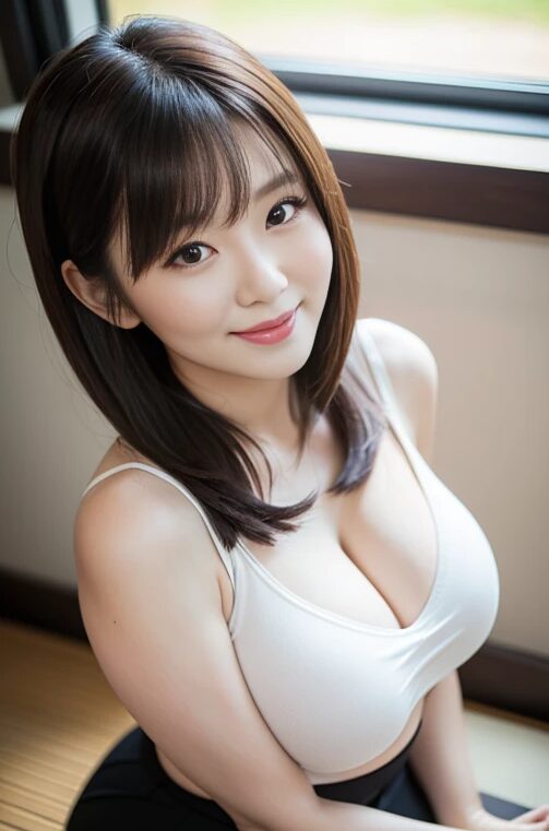 巨乳美人人妻の上着を脱がせてみた【AI画像】38