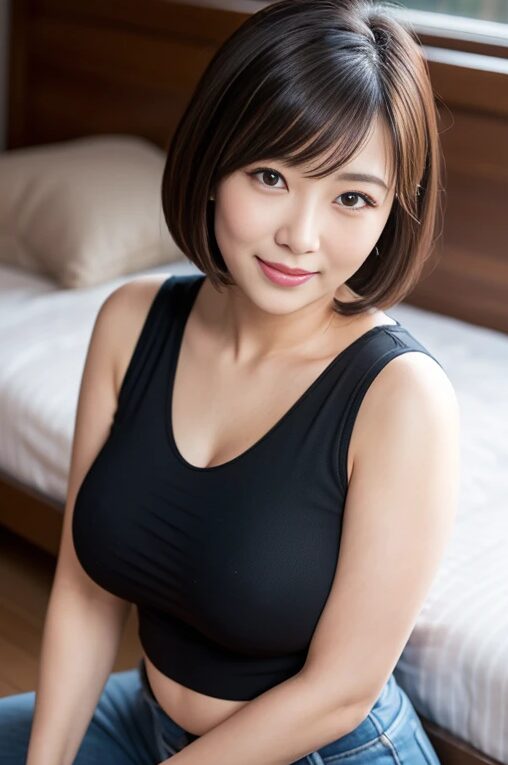 巨乳美人人妻の上着を脱がせてみた【AI画像】44