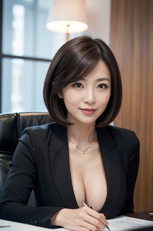 巨乳人妻の女上司が会社で誘惑してきた【AI画像】14