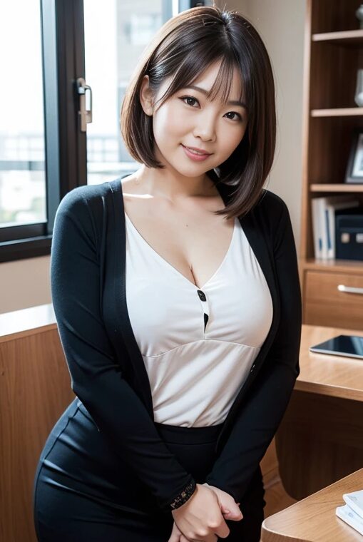 巨乳人妻の女上司が会社で誘惑してきた【AI画像】19
