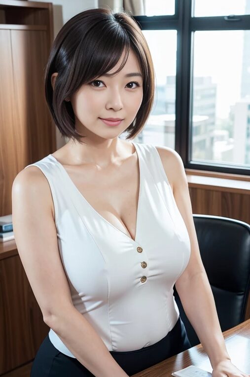 巨乳人妻の女上司が会社で誘惑してきた【AI画像】41