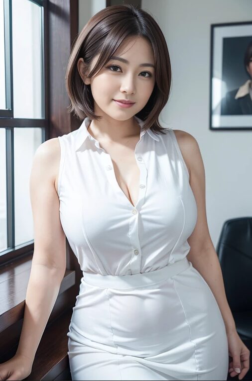 巨乳人妻の女上司が会社で誘惑してきた【AI画像】48