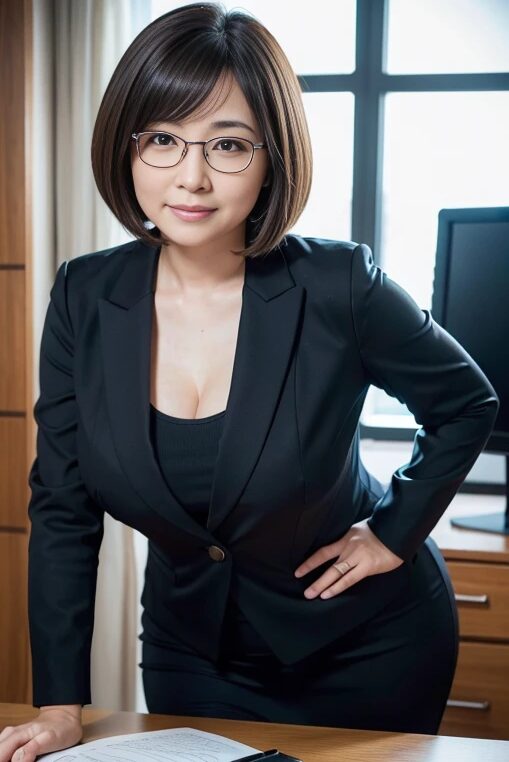 巨乳人妻熟女が女上司だったら【AI画像】12
