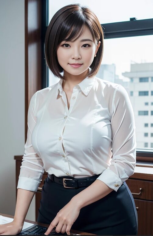 巨乳人妻熟女が女上司だったら【AI画像】14