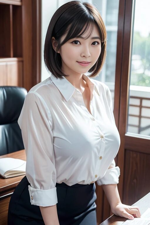 巨乳人妻熟女が女上司だったら【AI画像】25