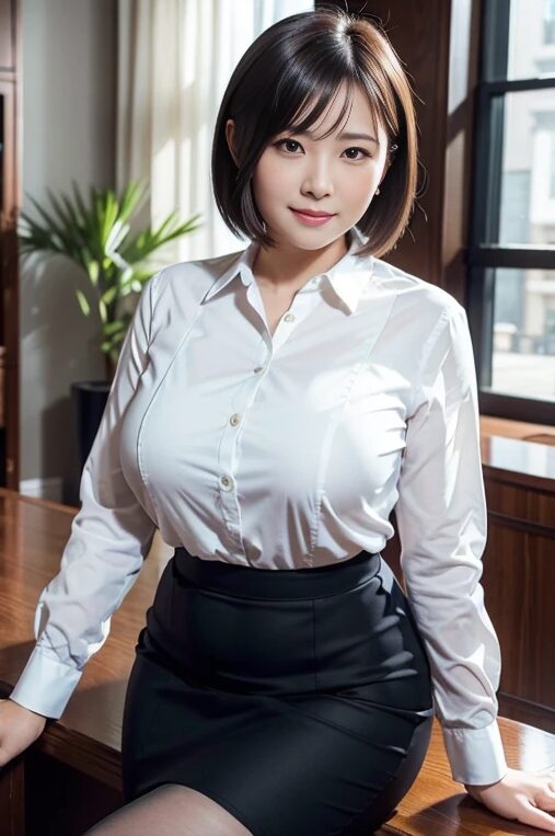 巨乳人妻熟女が女上司だったら【AI画像】27