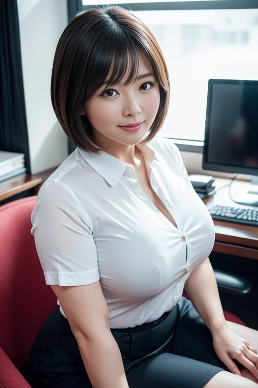 巨乳人妻熟女が女上司だったら【AI画像】28