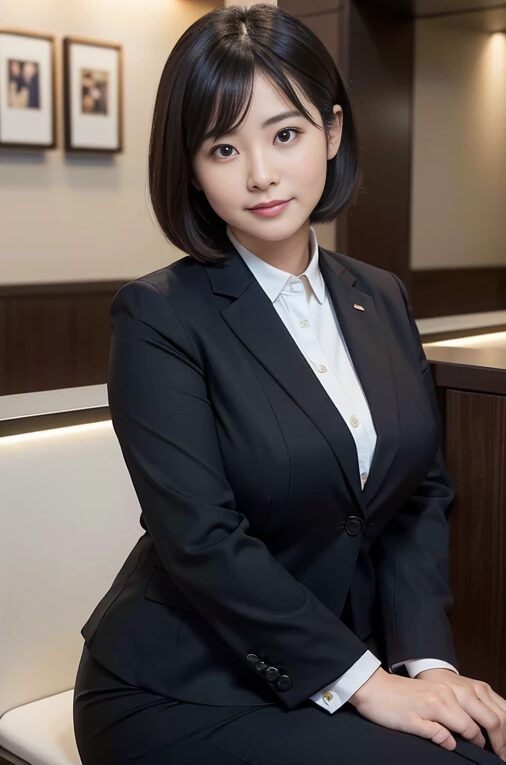 巨乳人妻熟女が女上司だったら【AI画像】35