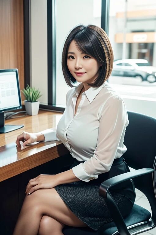 巨乳人妻熟女が女上司だったら【AI画像】40