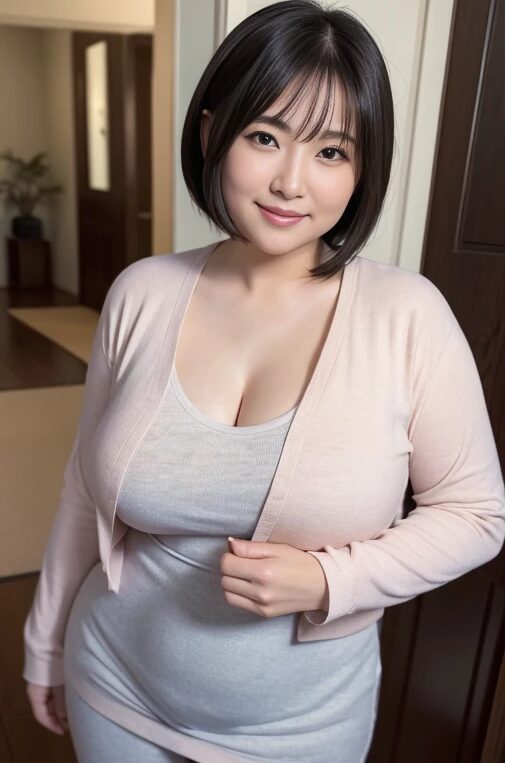 巨乳人妻熟女の普段着姿【AI画像】20